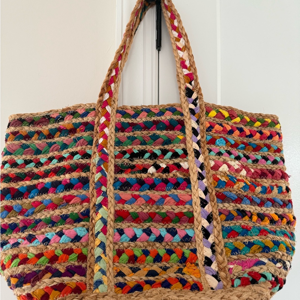 Colorful Woven Tote Bag